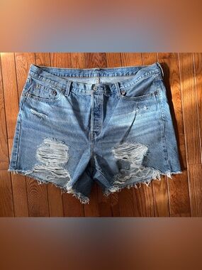 Levi’s 501 Distressed Denim Shorts